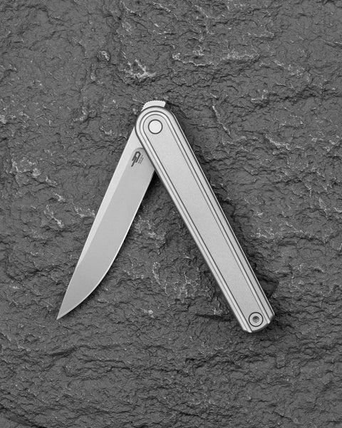 BESTECH INK BT2502A Silver Titanium Handle 3.13'' M-Cut Blade