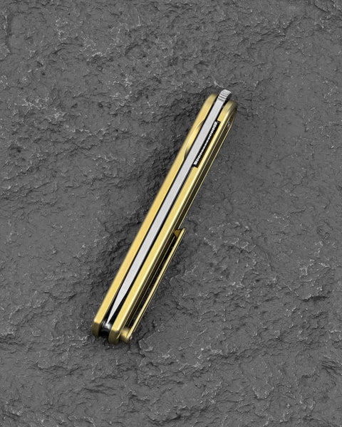 BESTECH INK BT2502B Bronze Titanium Handle 3.13'' M-Cut Blade