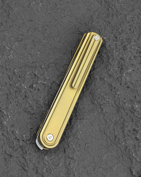 BESTECH INK BT2502B Bronze Titanium Handle 3.13'' M-Cut Blade
