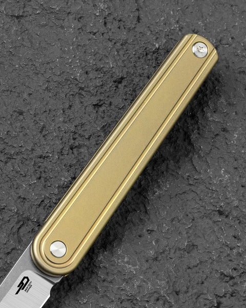 BESTECH INK BT2502B Bronze Titanium Handle 3.13'' M-Cut Blade