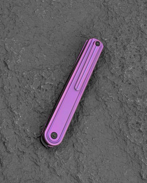 BESTECH INK BT2502C Purple Titanium Handle 3.13'' M-Cut Blade