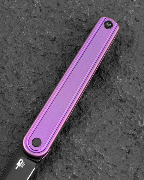 BESTECH INK BT2502C Purple Titanium Handle 3.13'' M-Cut Blade