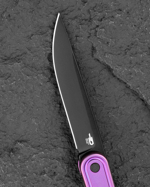 BESTECH INK BT2502C Purple Titanium Handle 3.13'' M-Cut Blade