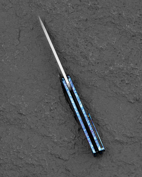 BESTECH INK BT2502E Anodizing Titanium Handle 3.13'' M-Cut Blade