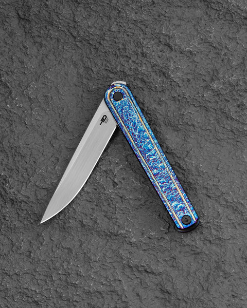 BESTECH INK BT2502E Anodizing Titanium Handle 3.13'' M-Cut Blade