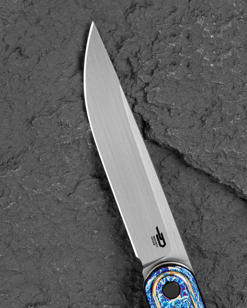 BESTECH INK BT2502E Anodizing Titanium Handle 3.13'' M-Cut Blade