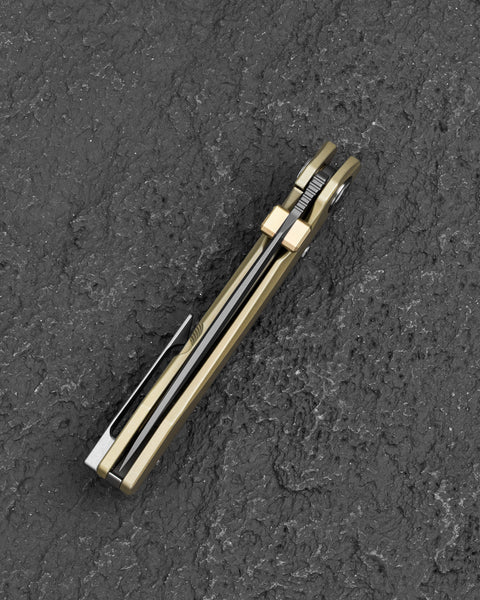 BESTECH WET NELLIE BT2505D Titanium Handle: 3.53" MC Blade Button Frame Lock