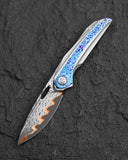 BESTECH SENU BT2601E Titanium with Timascus Inlays Handle: 3.48