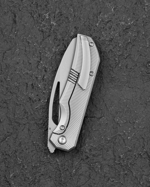 BESTECH MINI TAIPAN BT2603A Titanium Handle: 3.25'' Hollow Grinds MC Blade