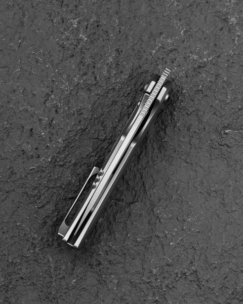 BESTECH MINI TAIPAN BT2603A Titanium Handle: 3.25'' Hollow Grinds MC Blade