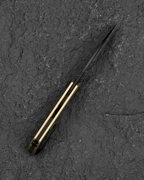 BESTECH MINI TAIPAN BT2603B Titanium Handle: 3.25'' Hollow Grinds MC Blade