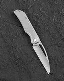 BESTECH MINI TAIPAN BT2603C-L Titanium Handle: 3.25'' Hollow Grinds MC Blade (Left-Hand Version)