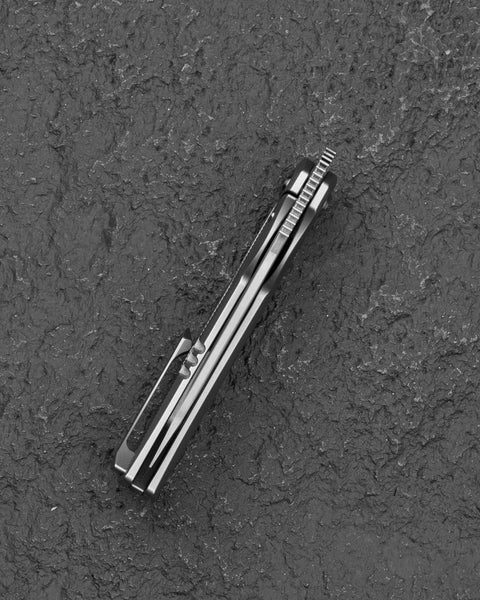 BESTECH MINI TAIPAN BT2603C Titanium Handle: 3.25'' Hollow Grinds MC Blade