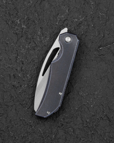 BESTECH MINI TAIPAN BT2603D Titanium Handle: 3.25'' Hollow Grinds MC Blade