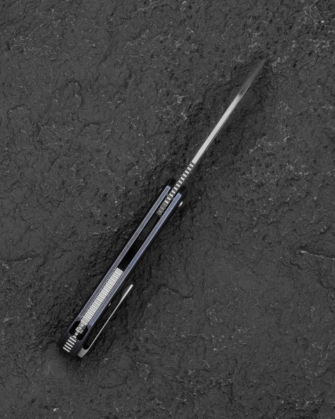 BESTECH MINI TAIPAN BT2603D Titanium Handle: 3.25'' Hollow Grinds MC Blade