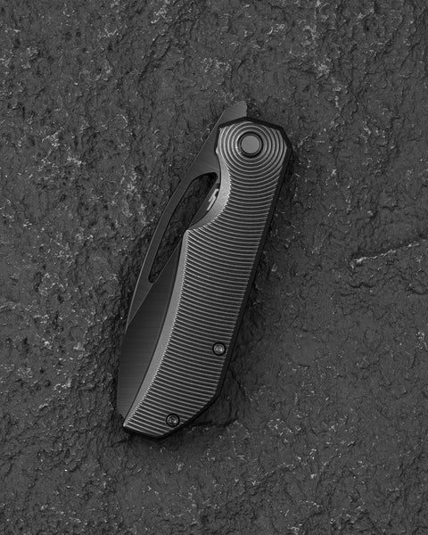 BESTECH MINI TAIPAN BT2603E Titanium Handle: 3.25'' Hollow Grinds MC Blade