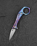 BESTECH DUCI BT2605D  Flamed Titanium Handle: 1.97