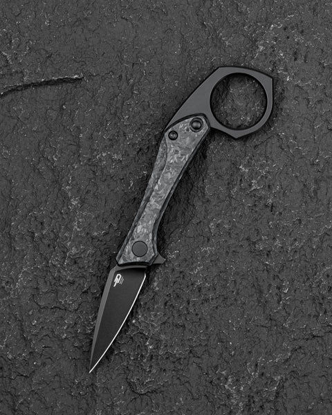 BESTECH DUCI BT2605F Titanium Handle: 1.97" CPM-20CV Blade, Flipper with Frame Lock, Removable Ring with Release Button
