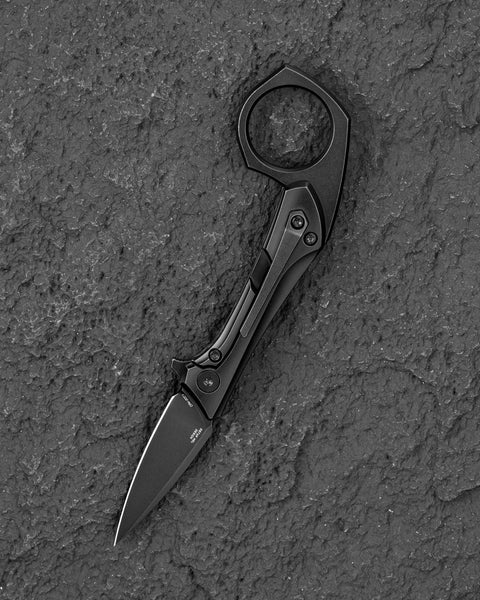 BESTECH DUCI BT2605F Titanium Handle: 1.97" CPM-20CV Blade, Flipper with Frame Lock, Removable Ring with Release Button
