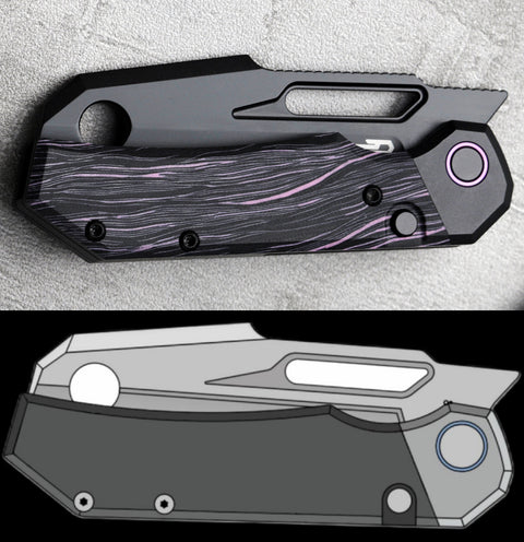 BESTECH NYRRDREKI BT2607B Titanium with G10 Inlays Handle: 3.08