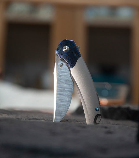 BESTECH SUPERNOVA BT2111D Titanium+Zirconium Timascus Bolster Handle: 3.07" M390 Blade