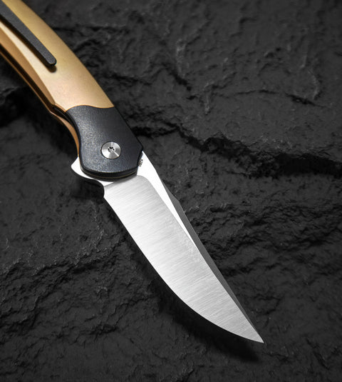 BESTECH SUPERNOVA BT2111B Titanium+Zirconium Bolster Handle: 3.07" M390 Blade