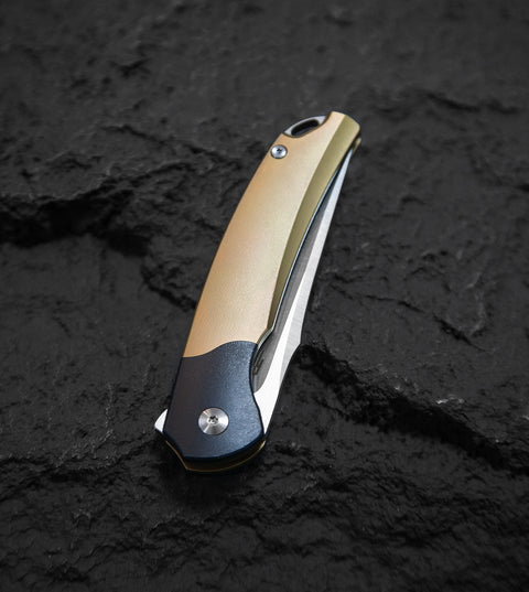 BESTECH SUPERNOVA BT2111B Titanium+Zirconium Bolster Handle: 3.07" M390 Blade