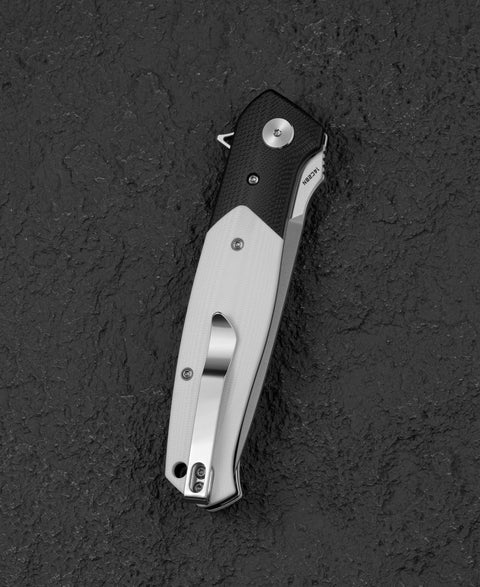 BESTECH SWORDFISH BG62B Black and White G10 Handle 3.94" 14C28N Blade