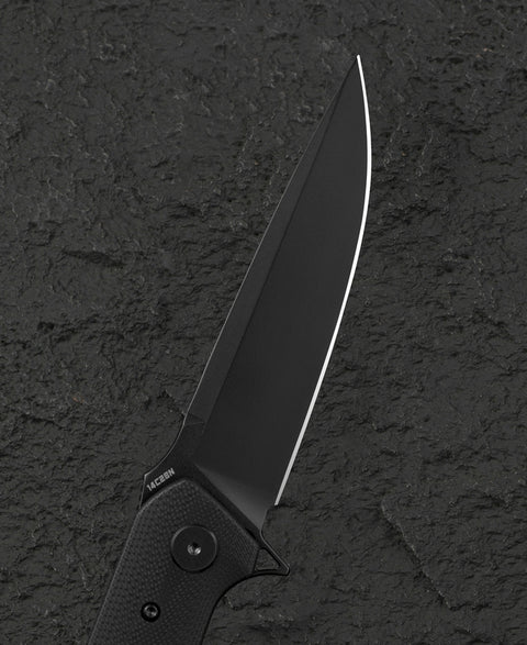 BESTECH SWORDFISH BG62C Black and Purple G10 Handle 3.94" 14C28N Blade