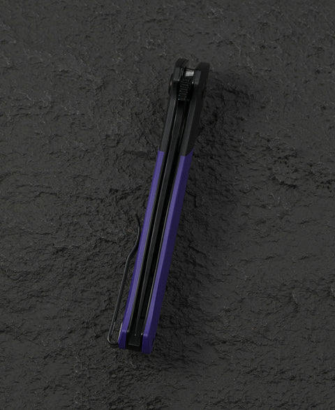 BESTECH SWORDFISH BG62C Black and Purple G10 Handle 3.94" 14C28N Blade