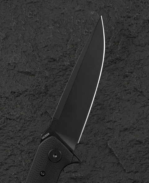 BESTECH SWORDFISH BG62E Black and Light Blue G10 Handle 3.94" 14C28N Blade