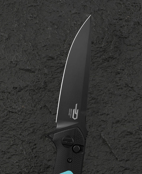 BESTECH SWORDFISH BG62E Black and Light Blue G10 Handle 3.94" 14C28N Blade